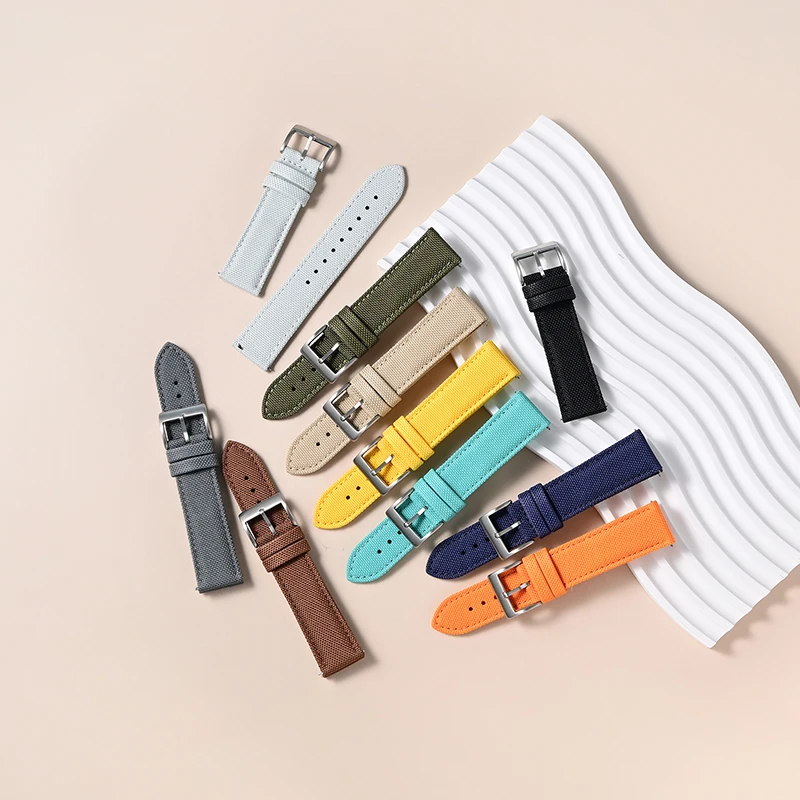 Premium Sport Sailcloth WatchBands for Men Women 20mm 22mm Quick Release Nylon Watch Strap Leather Strap for Brand Watch
Premium Sport Sailcloth WatchBands for Men Women 20mm 22mm Quick Release Nylon Watch Strap Leather Strap for Brand Watch