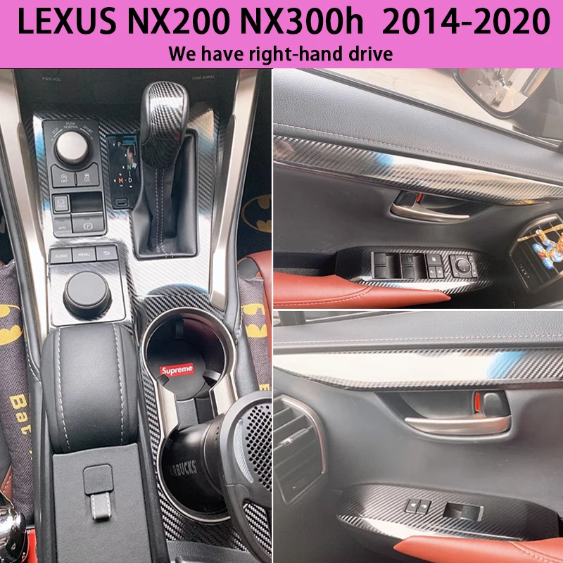 Suitable for NX200 Interior Stickers, Carbon Fiber Modified Film for Central Control Gear Shift for LEXUS NX300h 2014-2020
Suitable for NX200 Interior Stickers, Carbon Fiber Modified Film for Central Control Gear Shift for LEXUS NX300h 2014-2020