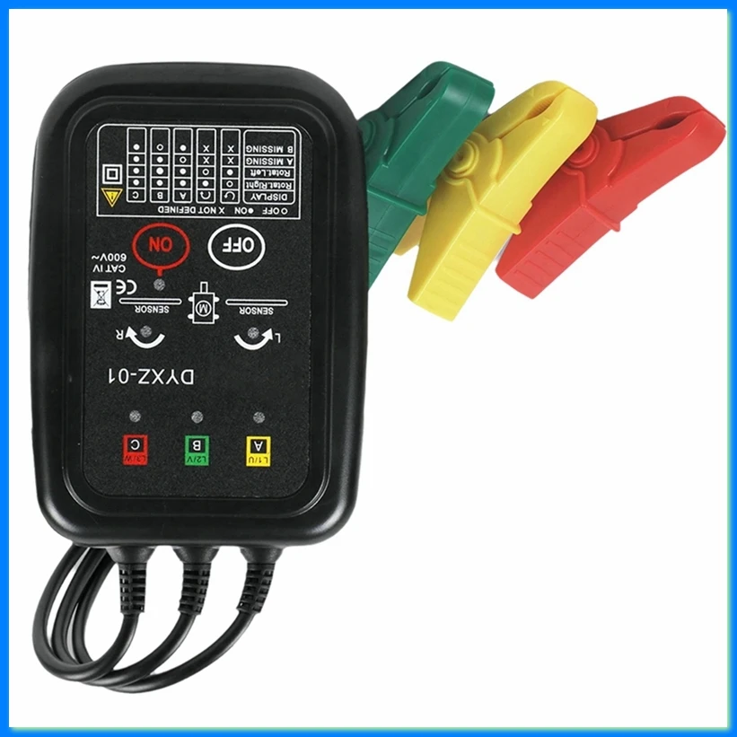New DYXZ-01 Voltage Indicator Tester/ Non-Contact Phase Sequence Detector Detector Meter LED Display 3 Phase Tester-A19I
New DYXZ-01 Voltage Indicator Tester/ Non-Contact Phase Sequence Detector Detector Meter LED Display 3 Phase Tester-A19I