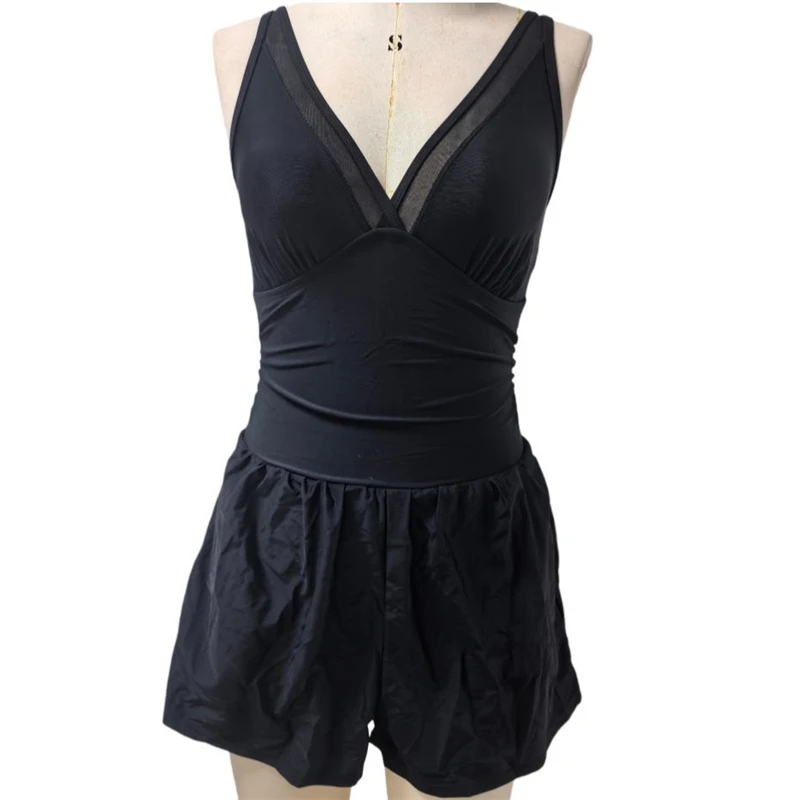 Mesh V-Neck Overalls Swimwear Womens One Piece Swimsuit Dresses Tummy Control Bathing Suit with Pockets 2026
Mesh V-Neck Overalls Swimwear Womens One Piece Swimsuit Dresses Tummy Control Bathing Suit with Pockets 2026