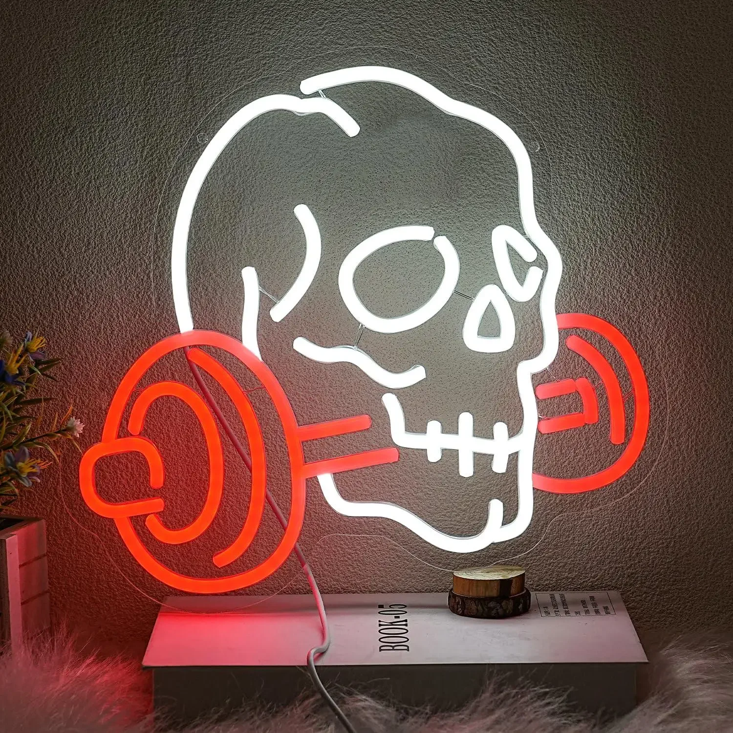 Skull Barbell Neon Sign USB Dimmable LED Light for Gym Game Room Man Cave Bar Fitness Club Themed Wall Decor Gifts Night Light
Skull Barbell Neon Sign USB Dimmable LED Light for Gym Game Room Man Cave Bar Fitness Club Themed Wall Decor Gifts Night Light
