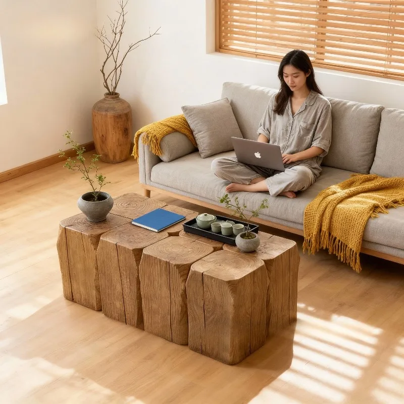 Solid wood bench log deep grain pier retro edge table old coffee table square wooden pile homestay ornament hotel design
Solid wood bench log deep grain pier retro edge table old coffee table square wooden pile homestay ornament hotel design