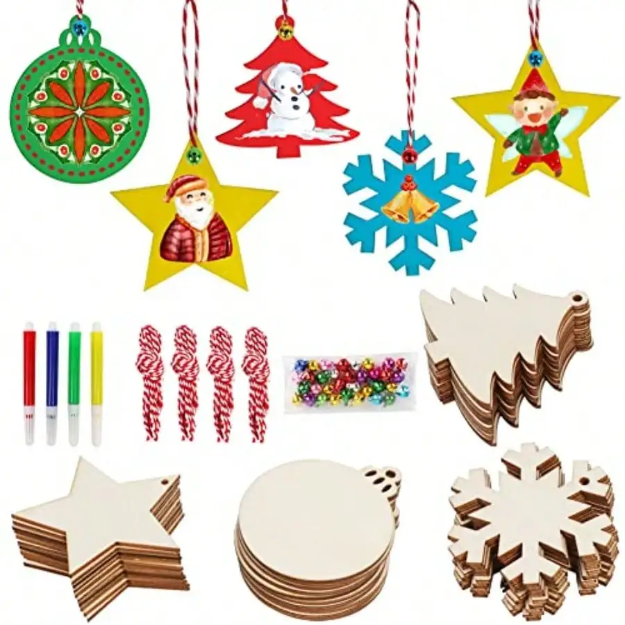 40PCS Wooden Christmas Ornaments Unfinished Wood Slices With Holes Christmas Crafts DIY Centerpieces Wooden Ornaments To Paint Hanging Decorations Perfect Christmas Gifts For 4 Styles
40PCS Wooden Christmas Ornaments Unfinished Wood Slices With Holes Christmas Crafts DIY Centerpieces Wooden Ornaments To Paint Hanging Decorations Perfect Christmas Gifts For 4 Styles