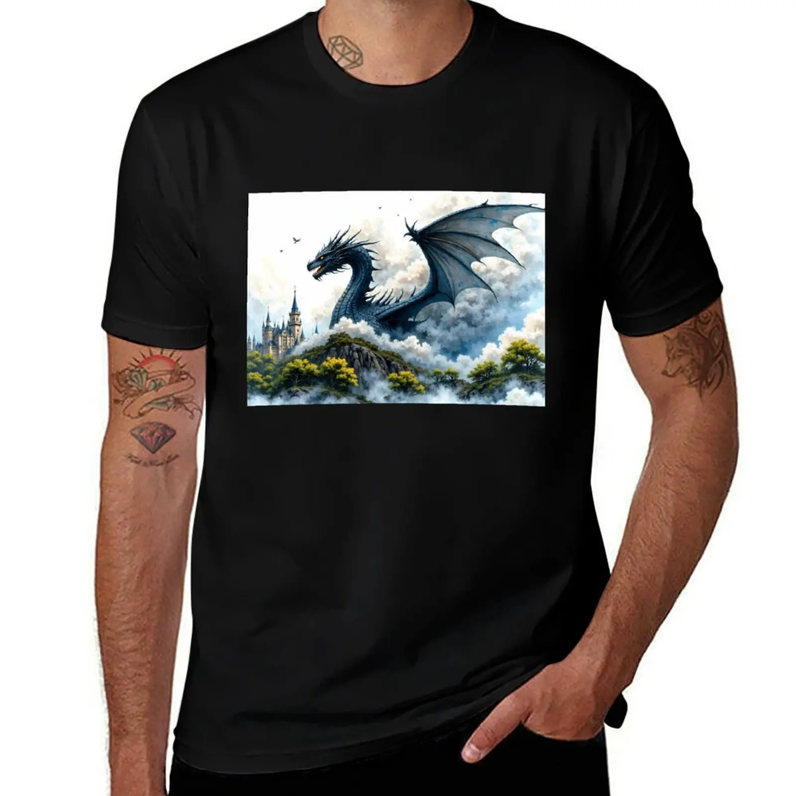 Black Dragon & Castle T-Shirt anime figures boys whites anime t shirts tshirts personalised T-shirts for men cotton
Black Dragon & Castle T-Shirt anime figures boys whites anime t shirts tshirts personalised T-shirts for men cotton
