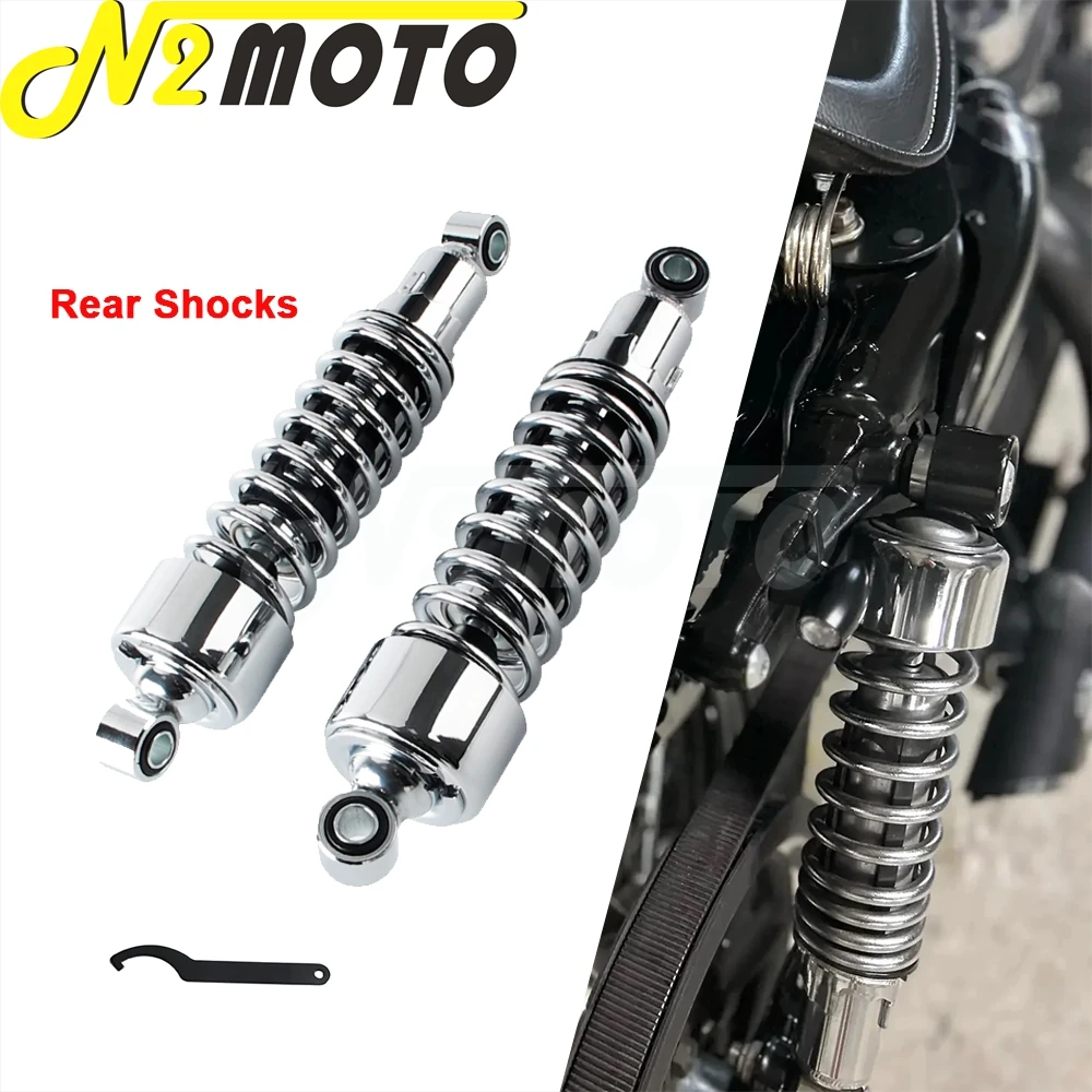 Хромированные задние амортизаторы для мотоциклов Harley Sportster XL883 1200 72 48 1979-2012, Dyna 1982-1994. Замена амортизаторов подвески.
Хромированные задние амортизаторы для мотоциклов Harley Sportster XL883 1200 72 48 1979-2012, Dyna 1982-1994. Замена амортизаторов подвески.