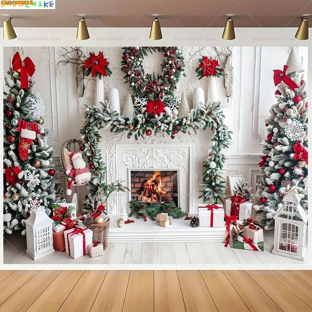 Christmas Day Fireplace Photography Backdrops Prop illustration Window Living Room Interior Village House Theme Background HK-07
Christmas Day Fireplace Photography Backdrops Prop illustration Window Living Room Interior Village House Theme Background HK-07