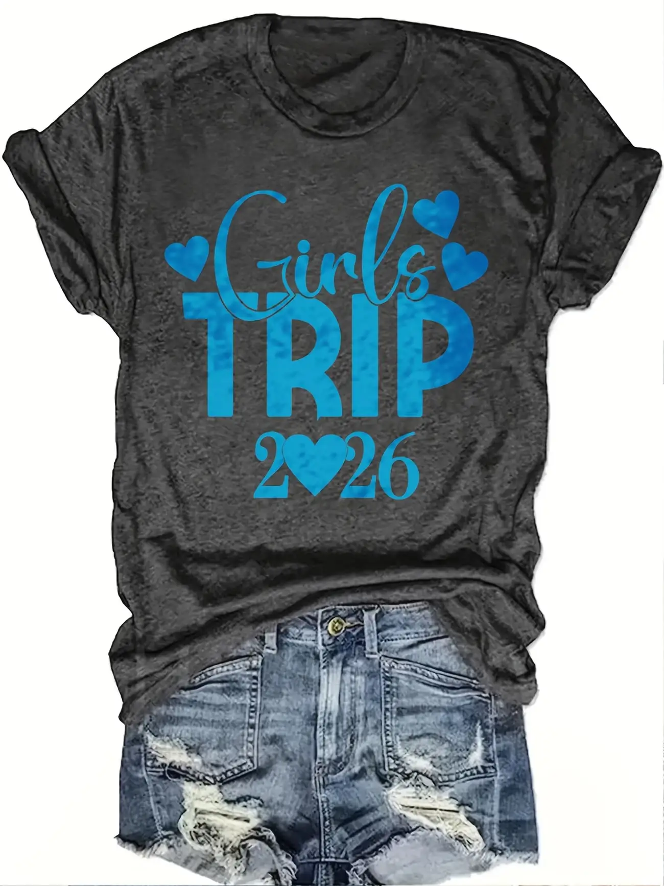 Plus size women's short sleeve T-shirt Girls Trip 2026 Heart Design Spring and Summer Essentials summer outfits women's
Plus size women's short sleeve T-shirt Girls Trip 2026 Heart Design Spring and Summer Essentials summer outfits women's