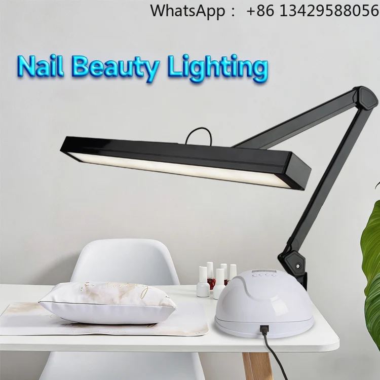 Portable Large Wide Beauty Salon Lamp 9509LED-C Metal Workbench Tall Table Light Dimmable Nail Beauty Salon Lamp