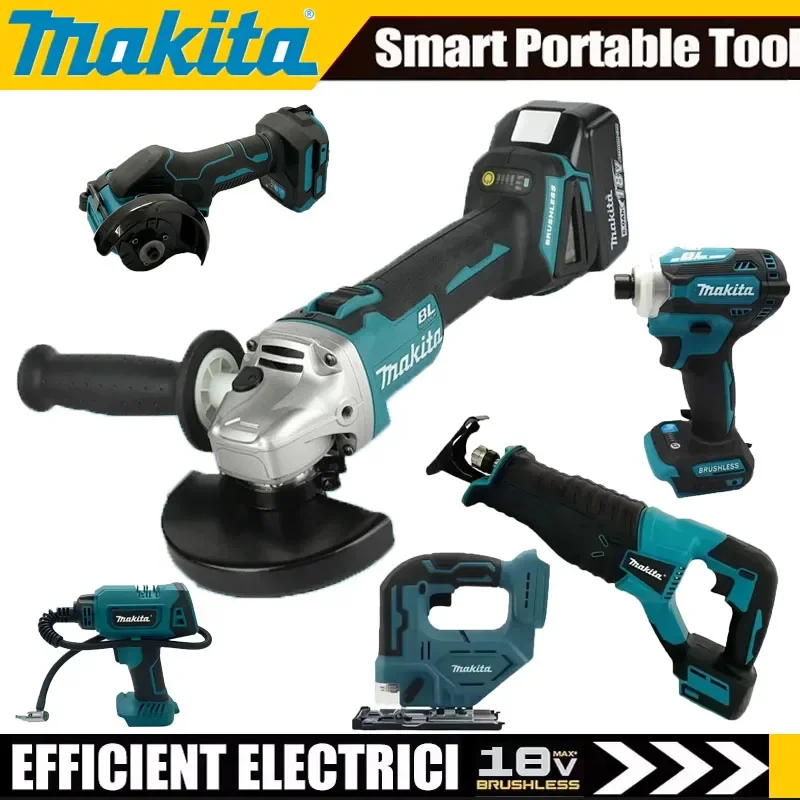 Различные модели портативных аккумуляторных электроинструментов Makita: ударный шуруповерт, аккумуляторная отвертка, электрическая сабельная пила
Различные модели портативных аккумуляторных электроинструментов Makita: ударный шуруповерт, аккумуляторная отвертка, электрическая сабельная пила