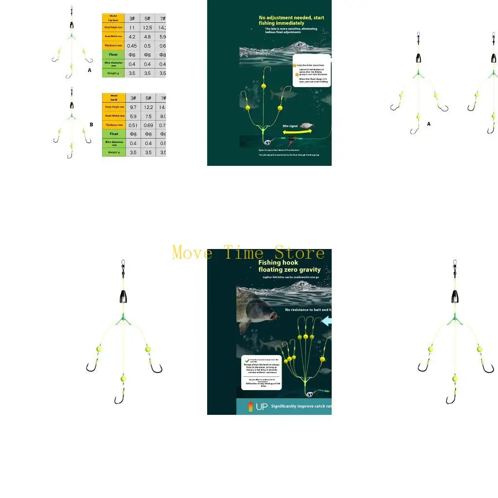92ME Swivels Connectors Triple Hook Hair Rigs Fishing Accessories Suspension Hook
92ME Swivels Connectors Triple Hook Hair Rigs Fishing Accessories Suspension Hook