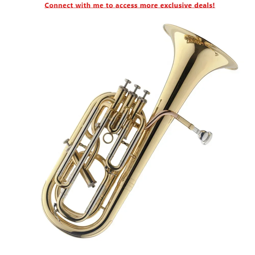 SEASOUND OEM High Quality Gold Lacquer Baritone Horn For Students BB Tone JYBT755
SEASOUND OEM High Quality Gold Lacquer Baritone Horn For Students BB Tone JYBT755