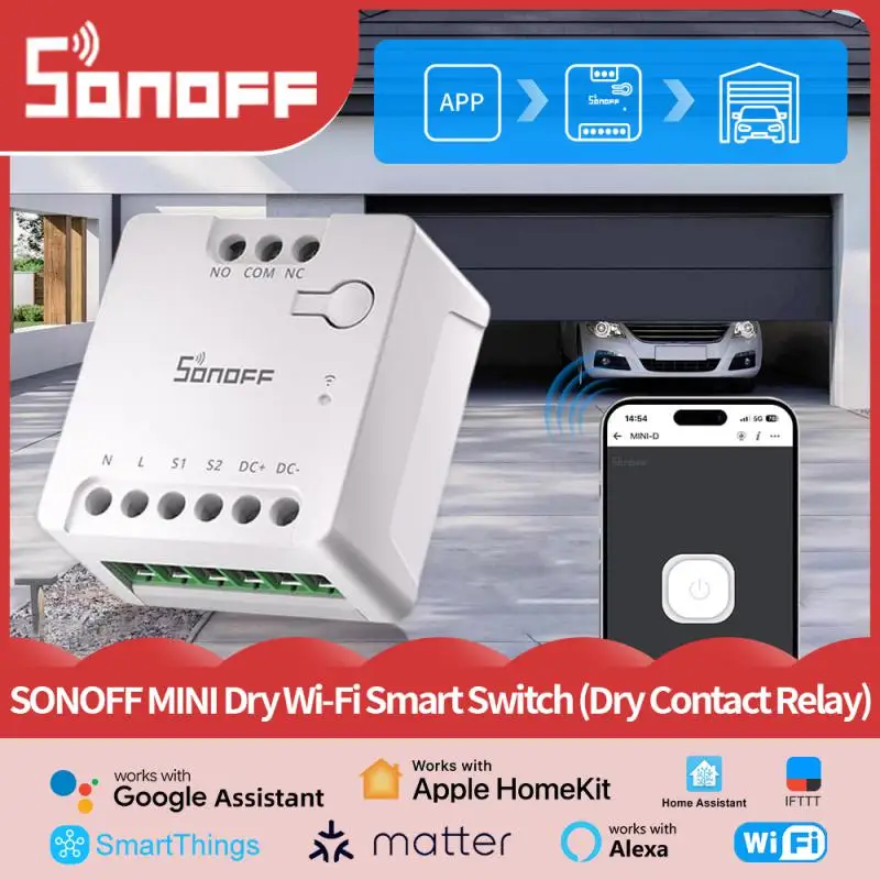 SONOFF MINI-D Dry Contact WiFi Smart Switch ESP32 Chip Matter Совместимый вход переменного/постоянного тока 1-10 шт. Набор Smart Scene через EWeLink Alexa
SONOFF MINI-D Dry Contact WiFi Smart Switch ESP32 Chip Matter Совместимый вход переменного/постоянного тока 1-10 шт. Набор Smart Scene через EWeLink Alexa