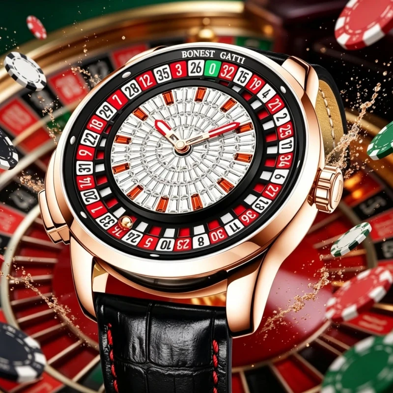 BONEST GATTI Luxury Fashionable Men's Mechanical Watch, Button Wheel, Diamond Face, Leather Strap, Waterproof Men's Wristwatch
BONEST GATTI Luxury Fashionable Men's Mechanical Watch, Button Wheel, Diamond Face, Leather Strap, Waterproof Men's Wristwatch