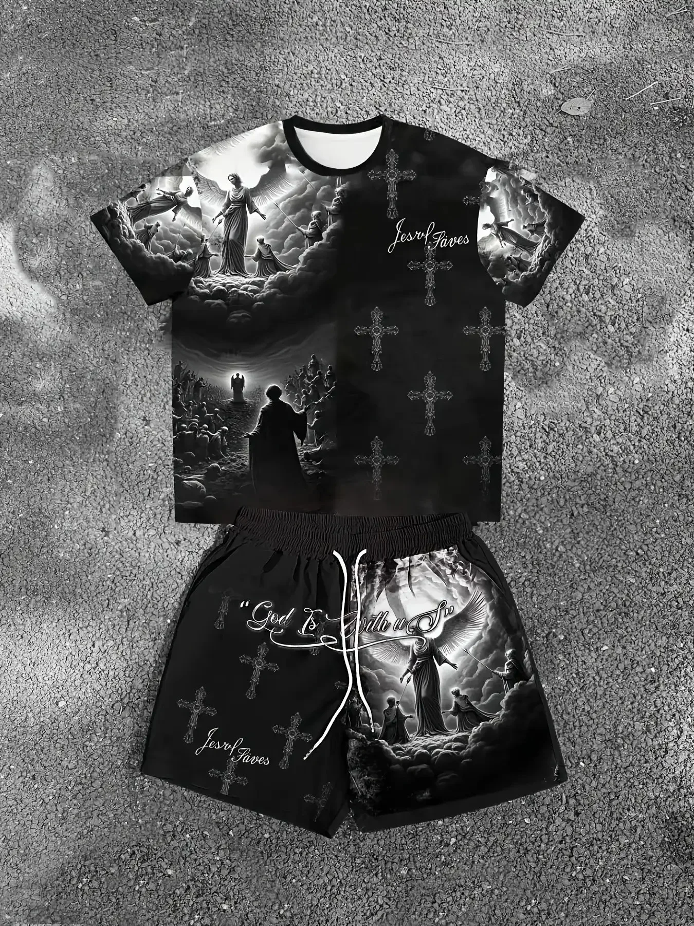 2026 New Arrival "Jesus Saves" Men's Fashion Versatile T-shirt Set Suitable for Daily Wear and Competition Attire
2026 New Arrival "Jesus Saves" Men's Fashion Versatile T-shirt Set Suitable for Daily Wear and Competition Attire