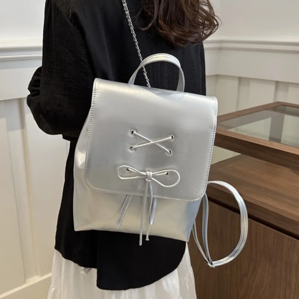 Ballet Style Strap Design Backpack Bow-knot College Style Small Backpack Handbag
Ballet Style Strap Design Backpack Bow-knot College Style Small Backpack Handbag