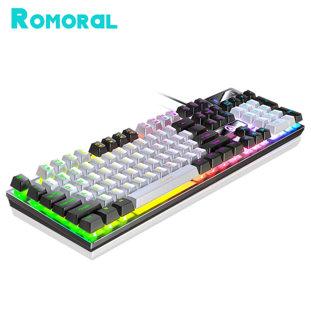 USB Wired Gaming Keyboard Color Matching Luminous Mechanical Feel Rainbow Keyboard for PC Gamer Desktop Computer Accessories
USB Wired Gaming Keyboard Color Matching Luminous Mechanical Feel Rainbow Keyboard for PC Gamer Desktop Computer Accessories
