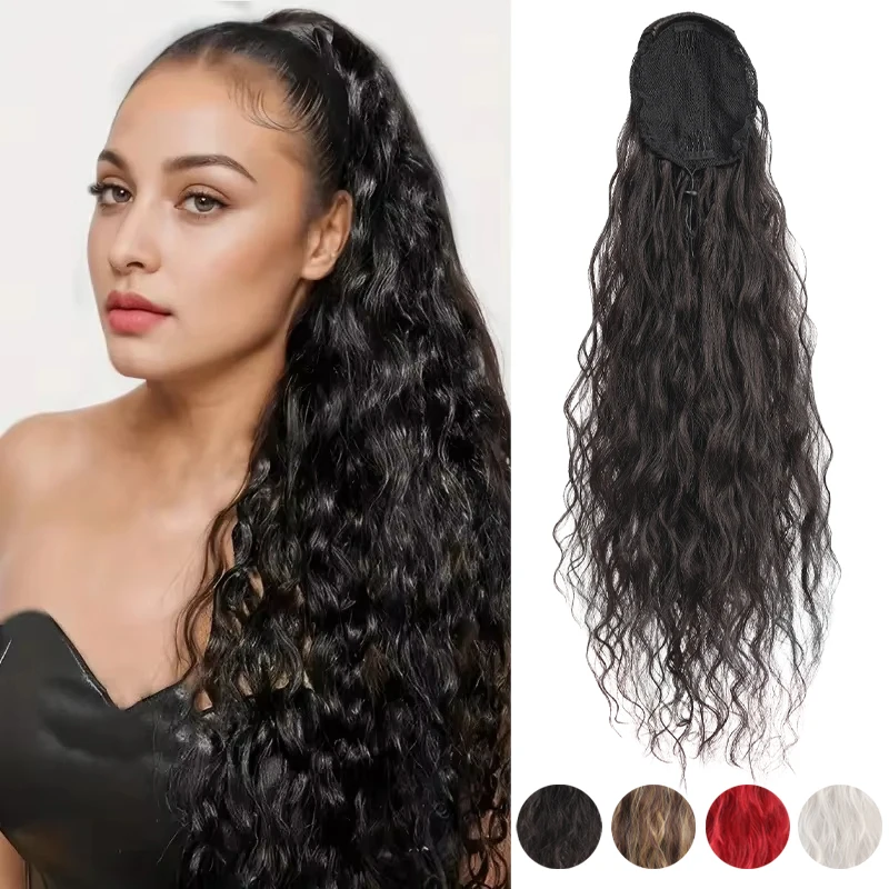 Synthetic fiber 20 inch drawstring wig ponytail women's wavy long curly hair ponytai
Synthetic fiber 20 inch drawstring wig ponytail women's wavy long curly hair ponytai