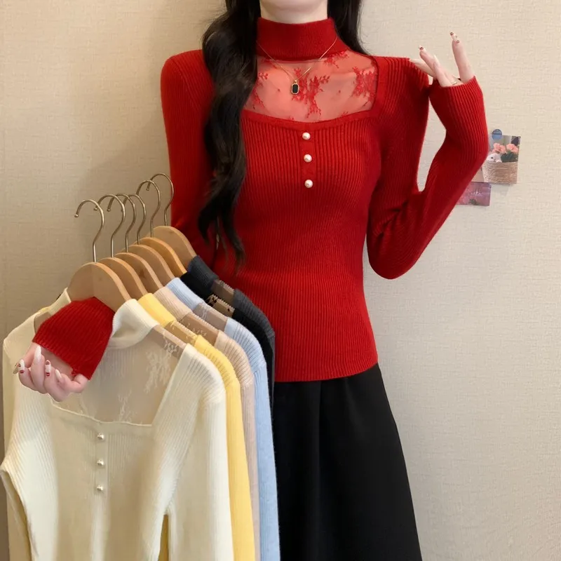 Весна 2026: Женское платье с кружевной отделкой, приталенное, с квадратным вырезом, в стиле пэчворк, с длинным рукавом, в корейском стиле, для повседневной носки
Весна 2026: Женское платье с кружевной отделкой, приталенное, с квадратным вырезом, в стиле пэчворк, с длинным рукавом, в корейском стиле, для повседневной носки