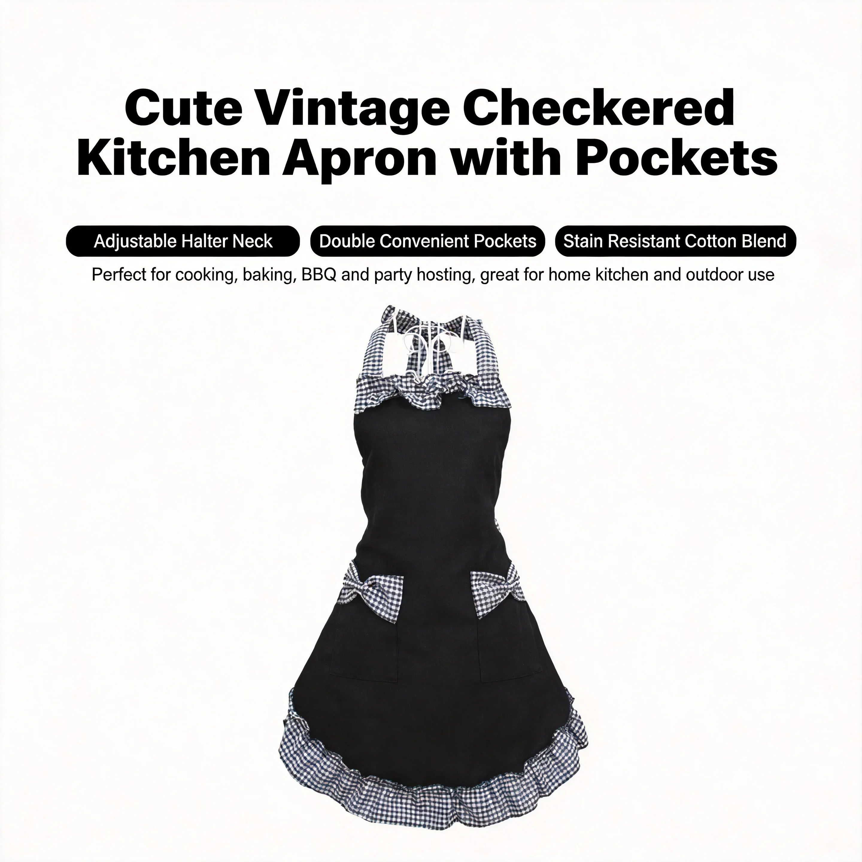 Vintage Bow Lace Apron Sweet Flirty Design Adjustable with Pockets Wear Resistant Polyester Cooking Apron for Florist
Vintage Bow Lace Apron Sweet Flirty Design Adjustable with Pockets Wear Resistant Polyester Cooking Apron for Florist