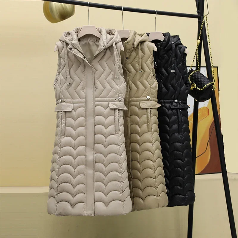 New Autumn Winter Women Sleeveless Waistcoat Warm Puffer Jacket Ultra Light Mid Long Down Cotton Vest Female Outwear Casual Tops
New Autumn Winter Women Sleeveless Waistcoat Warm Puffer Jacket Ultra Light Mid Long Down Cotton Vest Female Outwear Casual Tops