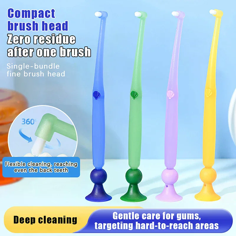 Small Head Single-Beam Soft Teeth Cleaning Toothbrush With Suction Cup Interdental Brush Soft Hair Implant Adult Oral Care Tools
Small Head Single-Beam Soft Teeth Cleaning Toothbrush With Suction Cup Interdental Brush Soft Hair Implant Adult Oral Care Tools