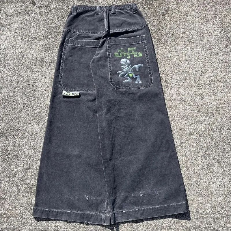 American Retro Gothic JNCO Alien Letter Print Jeans Men's Hip Hop Harajuku Loose Casual Straight Leg Wide Leg Pants Couple Style
American Retro Gothic JNCO Alien Letter Print Jeans Men's Hip Hop Harajuku Loose Casual Straight Leg Wide Leg Pants Couple Style