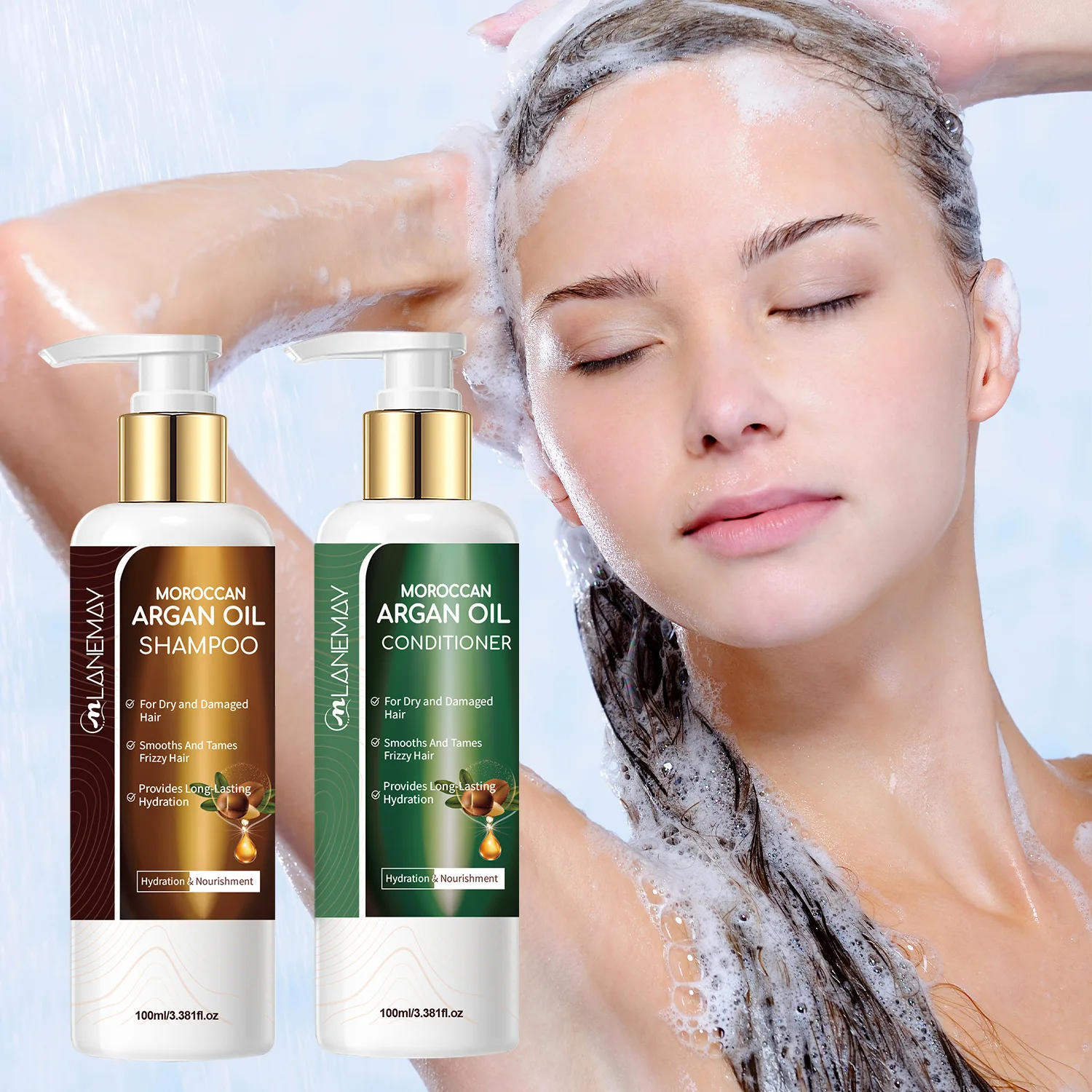 Moroccan Argan Oil Shampoo & Conditioner Set – 100ml+100ml. Specially formulated for dry and damaged hair, this duo deeply moist
Moroccan Argan Oil Shampoo & Conditioner Set – 100ml+100ml. Specially formulated for dry and damaged hair, this duo deeply moist