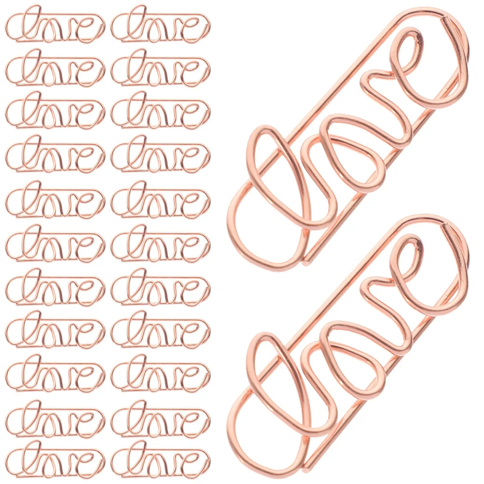 50Pcs Metal Paper Clips Mini Office Supplies Heart Shape Desk Accessories Rose Gold Color Practical Materials
50Pcs Metal Paper Clips Mini Office Supplies Heart Shape Desk Accessories Rose Gold Color Practical Materials