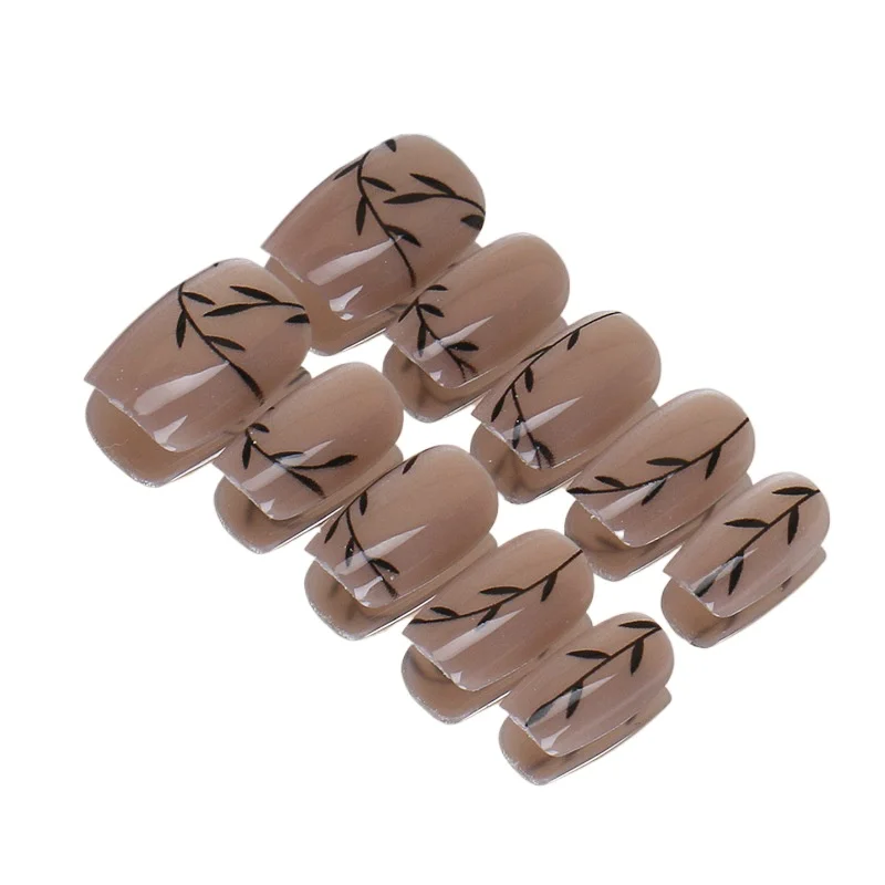 Wearing Nail Short Summer Black Branches Nail Patch Finished Removable Cat's Eye False Nail Patch
Wearing Nail Short Summer Black Branches Nail Patch Finished Removable Cat's Eye False Nail Patch
