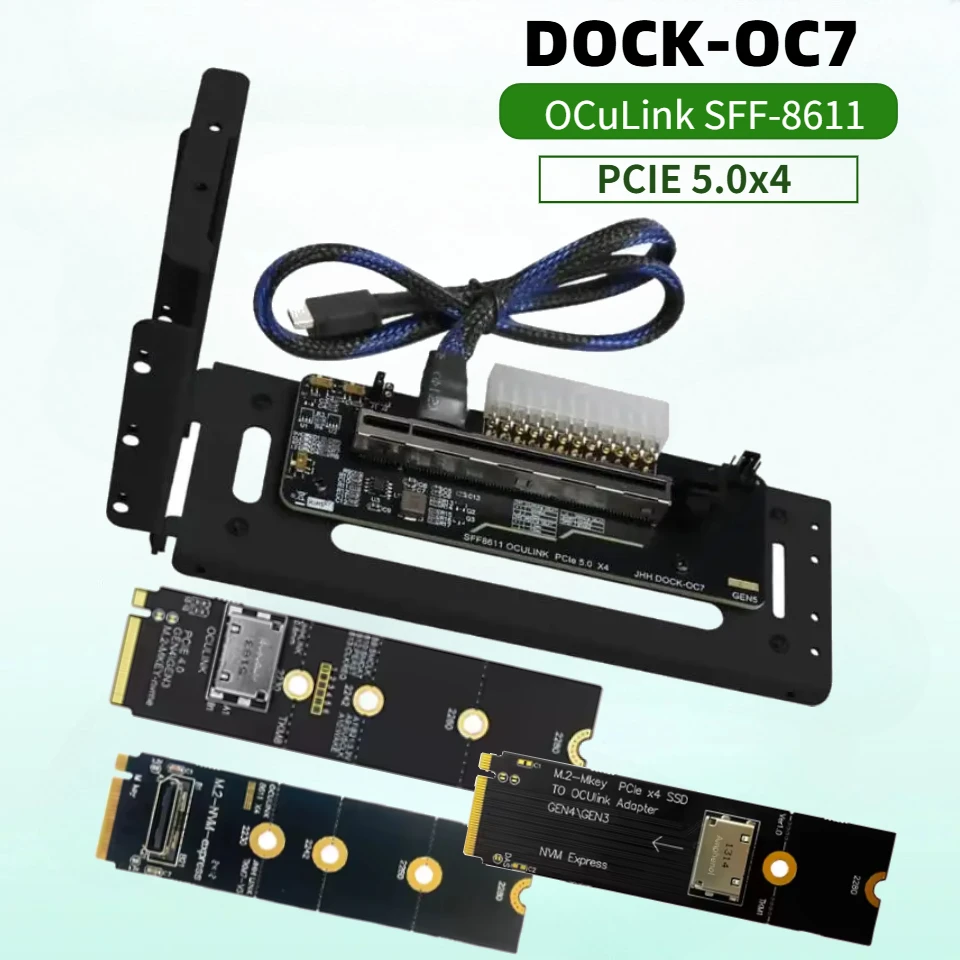 GEN5 eGPU PCIe 5.0 X4 OCuLink External GPU Dock Notebook External Expansion GDP Handheld Game Console/Laptop Metal Stand for DIY
GEN5 eGPU PCIe 5.0 X4 OCuLink External GPU Dock Notebook External Expansion GDP Handheld Game Console/Laptop Metal Stand for DIY