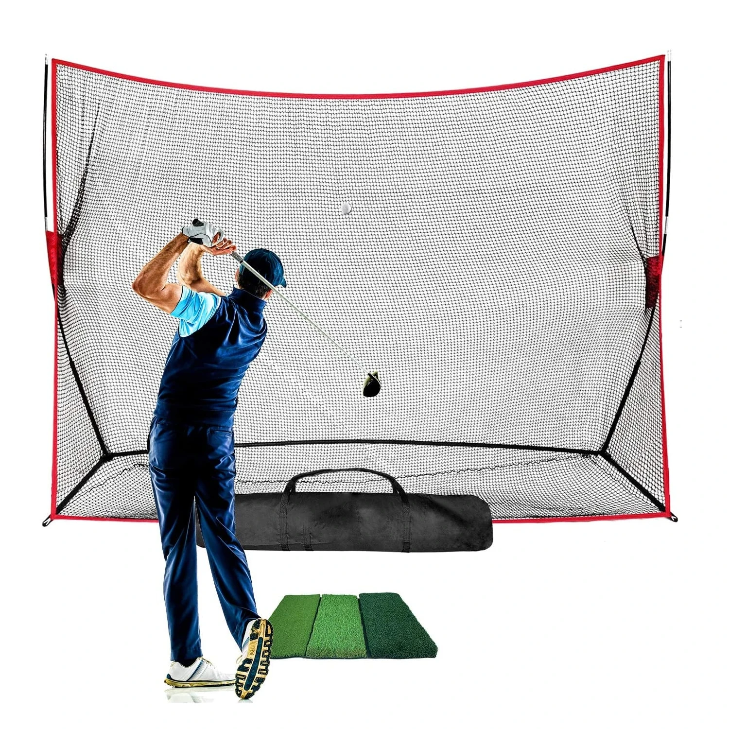 Heavy Duty Golf Net 10 X 7 Indoor Outdoor Portable Practice at Home Driving Range Golf Hitting Net with Carry Bag
Heavy Duty Golf Net 10 X 7 Indoor Outdoor Portable Practice at Home Driving Range Golf Hitting Net with Carry Bag