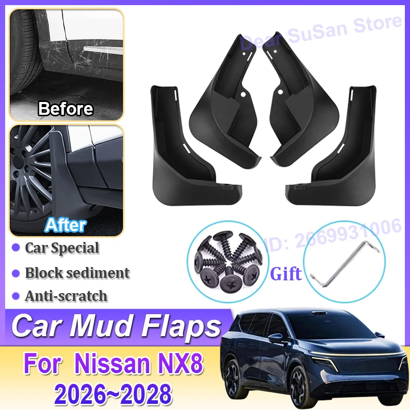 Car Mudguards Mudflap For Nissan NX8 Accessories 2026 2027 2028 Splash Fenders Flare Cover Guard Mud Protection Tools Auto Parts
Car Mudguards Mudflap For Nissan NX8 Accessories 2026 2027 2028 Splash Fenders Flare Cover Guard Mud Protection Tools Auto Parts