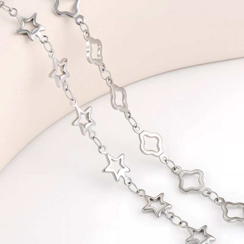 1Meter Stainless Steel Star Shape Chains for Needlework DIY Neckalce Bracelet Jewelry Making Materials Accessories Wholesale
1Meter Stainless Steel Star Shape Chains for Needlework DIY Neckalce Bracelet Jewelry Making Materials Accessories Wholesale