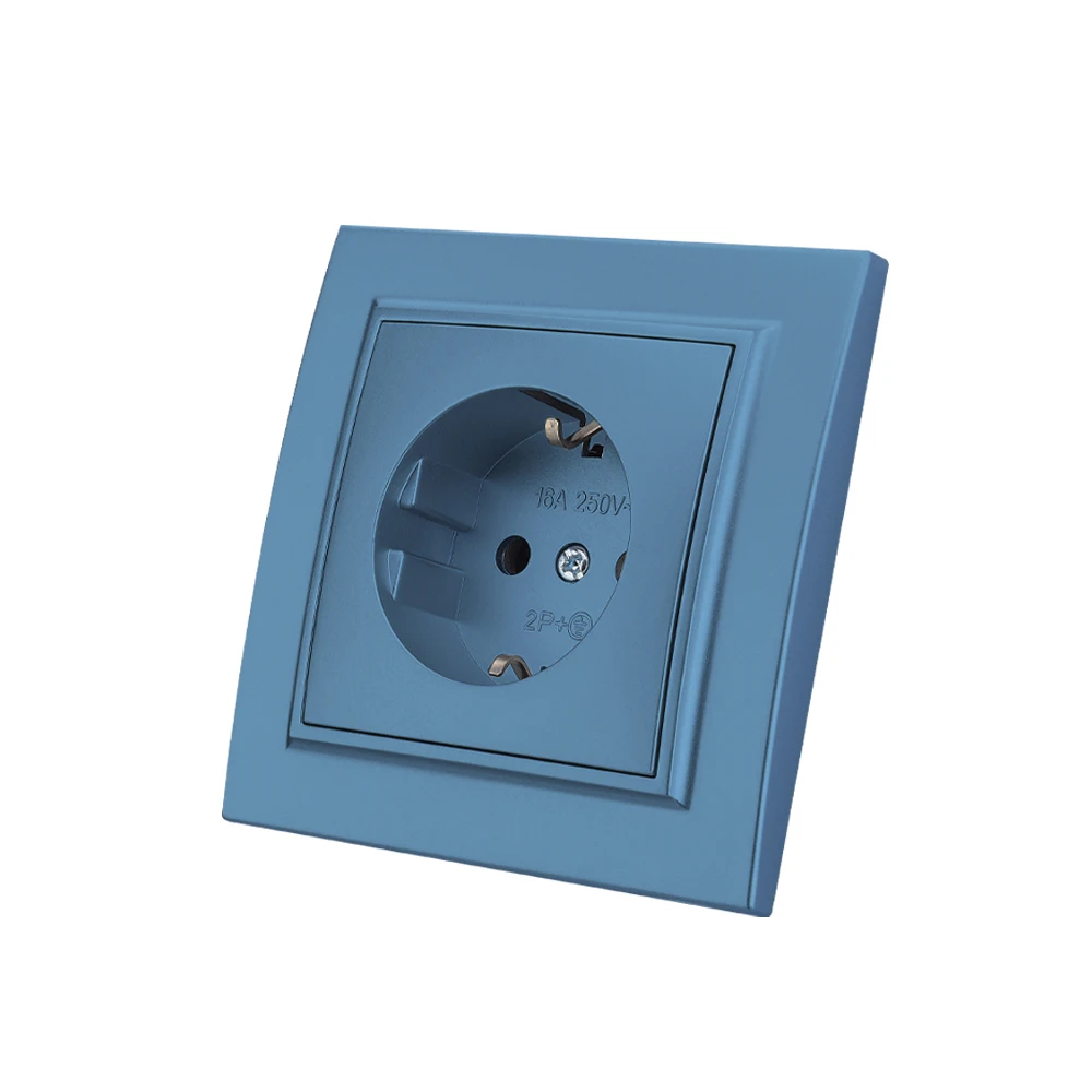 Blue AC 250V Paint Plastic Flame Retardant Wall Embedded With Ground Power Sockets Classic Plugs Socket EU Standard Socket 250V
Blue AC 250V Paint Plastic Flame Retardant Wall Embedded With Ground Power Sockets Classic Plugs Socket EU Standard Socket 250V