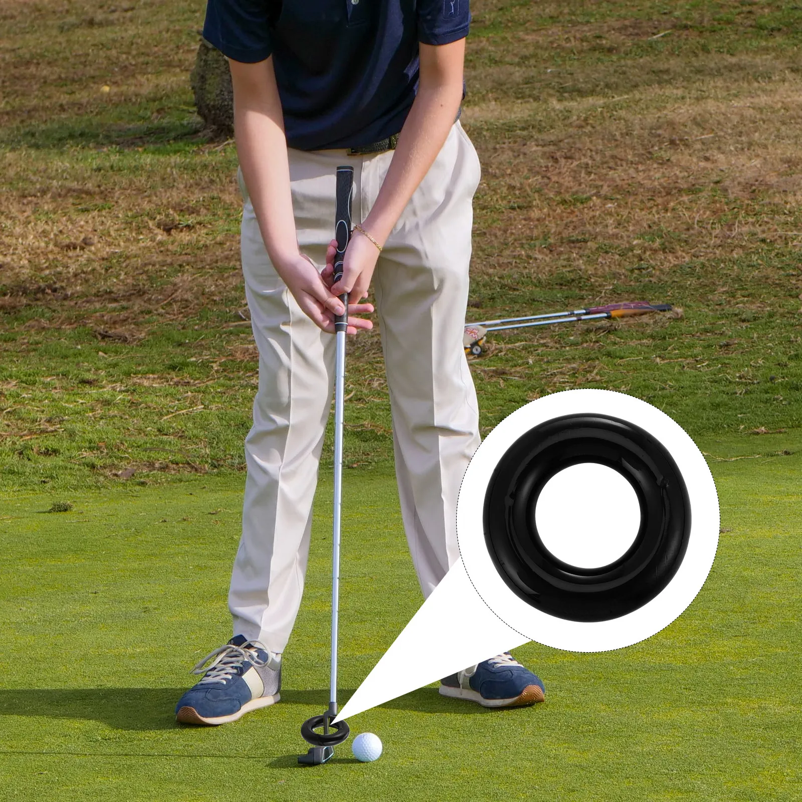 Round Weight Ring Golf Swing Trainer Enhances Club Distance Control Power and Accuracy Warm Up Exercise Tool for Golfers
Round Weight Ring Golf Swing Trainer Enhances Club Distance Control Power and Accuracy Warm Up Exercise Tool for Golfers