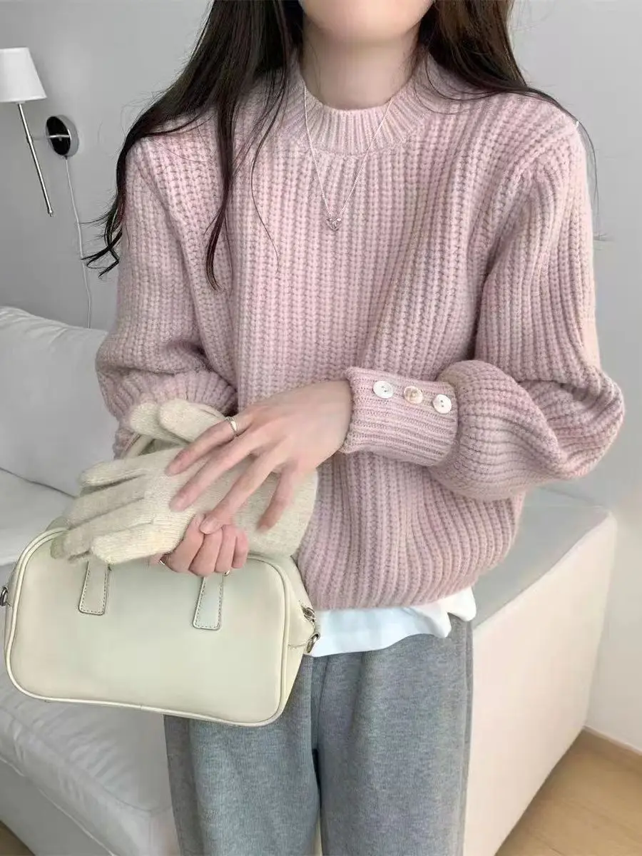 Autumn Winter Thiened Long Sve Knitted Sweater Women's Inner Wear Loose Fit Overhead Sle Comfortable Premium Feeling
Autumn Winter Thiened Long Sve Knitted Sweater Women's Inner Wear Loose Fit Overhead Sle Comfortable Premium Feeling