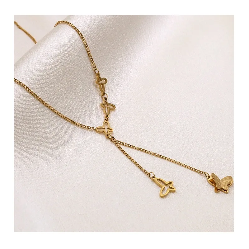New Niche Design Titanium Steel Neck Chain Girls Girlfriends Collarbone Chain Three-dimensional Design Matte Butterfly Necklace
New Niche Design Titanium Steel Neck Chain Girls Girlfriends Collarbone Chain Three-dimensional Design Matte Butterfly Necklace