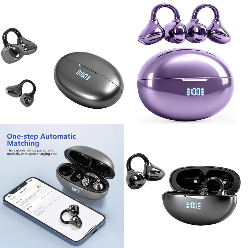 Earphones Wireless OWS Stereo Earphone with LED Display Clear Calls Comfort Fit Earbuds Open Ear for Sports Work Electronics
Earphones Wireless OWS Stereo Earphone with LED Display Clear Calls Comfort Fit Earbuds Open Ear for Sports Work Electronics