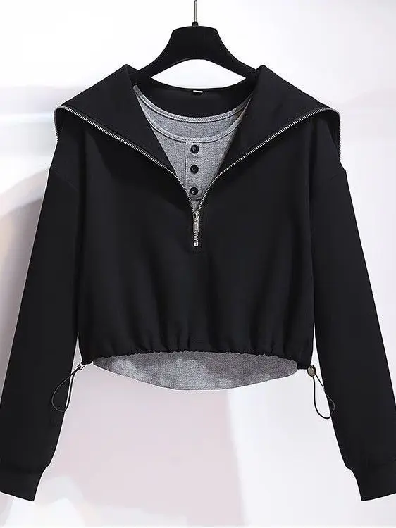 Ankela Red Short Zipper Hoodie Women's Fashion Outerwear Spring Autumn New Style Half Zipper Sweatshirt Two-Piece Look
Ankela Red Short Zipper Hoodie Women's Fashion Outerwear Spring Autumn New Style Half Zipper Sweatshirt Two-Piece Look