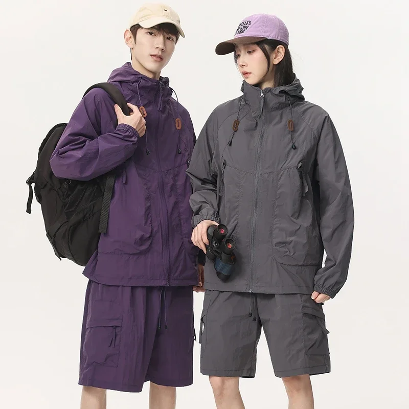Outdoor Jogging Training Fitness Quick Drying Breathable Sets UPF50+ Sun Protection Tracksuit Casual Sport Jacket Ice Silk Set
Outdoor Jogging Training Fitness Quick Drying Breathable Sets UPF50+ Sun Protection Tracksuit Casual Sport Jacket Ice Silk Set