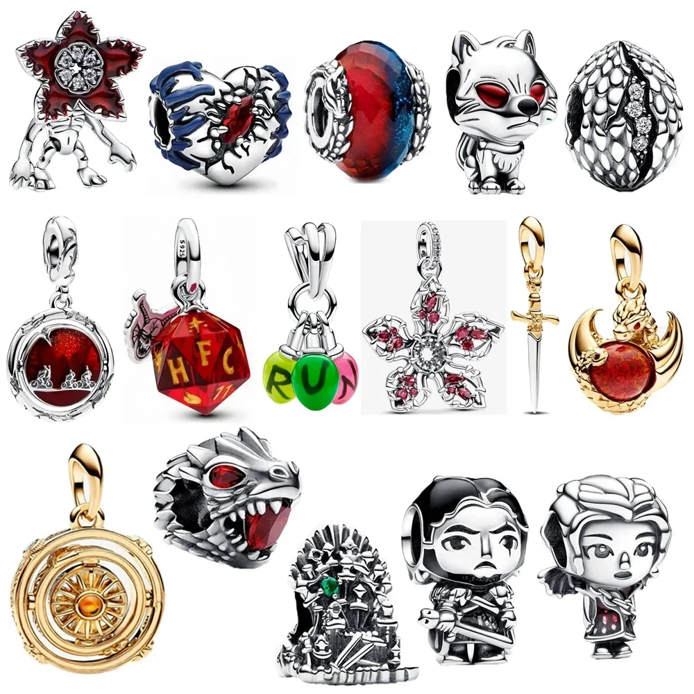 Game Theme 925 Sterling Silver Flying Dragon&Egg&Throne&Night Light Heart&Ice Fire Bead&Wolf Head&Magic Flower Monster Charm
Game Theme 925 Sterling Silver Flying Dragon&Egg&Throne&Night Light Heart&Ice Fire Bead&Wolf Head&Magic Flower Monster Charm