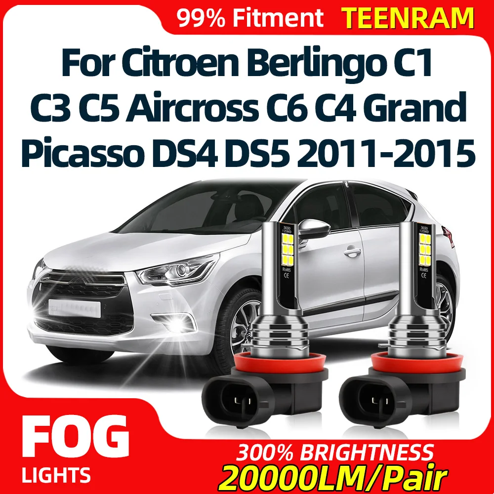 LED Fog Lights Bulbs 6000K CSP Chips Fog Lamps 12V For Citroen Berlingo C1 C3 C5 Aircross C6 C4 Grand Picasso DS4 DS5 2011-2015
LED Fog Lights Bulbs 6000K CSP Chips Fog Lamps 12V For Citroen Berlingo C1 C3 C5 Aircross C6 C4 Grand Picasso DS4 DS5 2011-2015