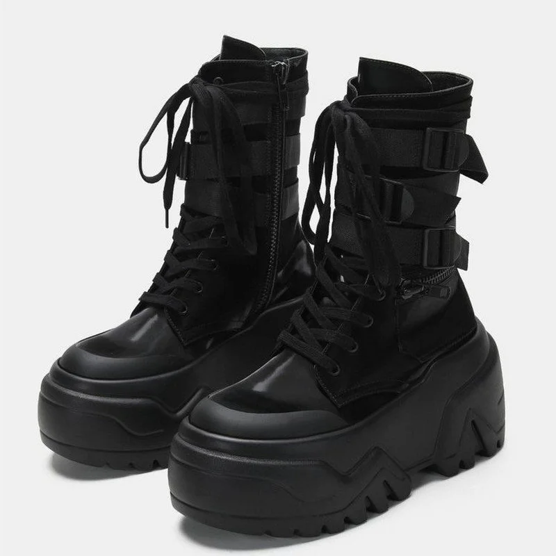Hot Fashion Women Chunky Platform Motorcycle Boots White Lace Up Thick Bottom Shoes Woman Autumn Winter Ankle Botas De Mujer
Hot Fashion Women Chunky Platform Motorcycle Boots White Lace Up Thick Bottom Shoes Woman Autumn Winter Ankle Botas De Mujer