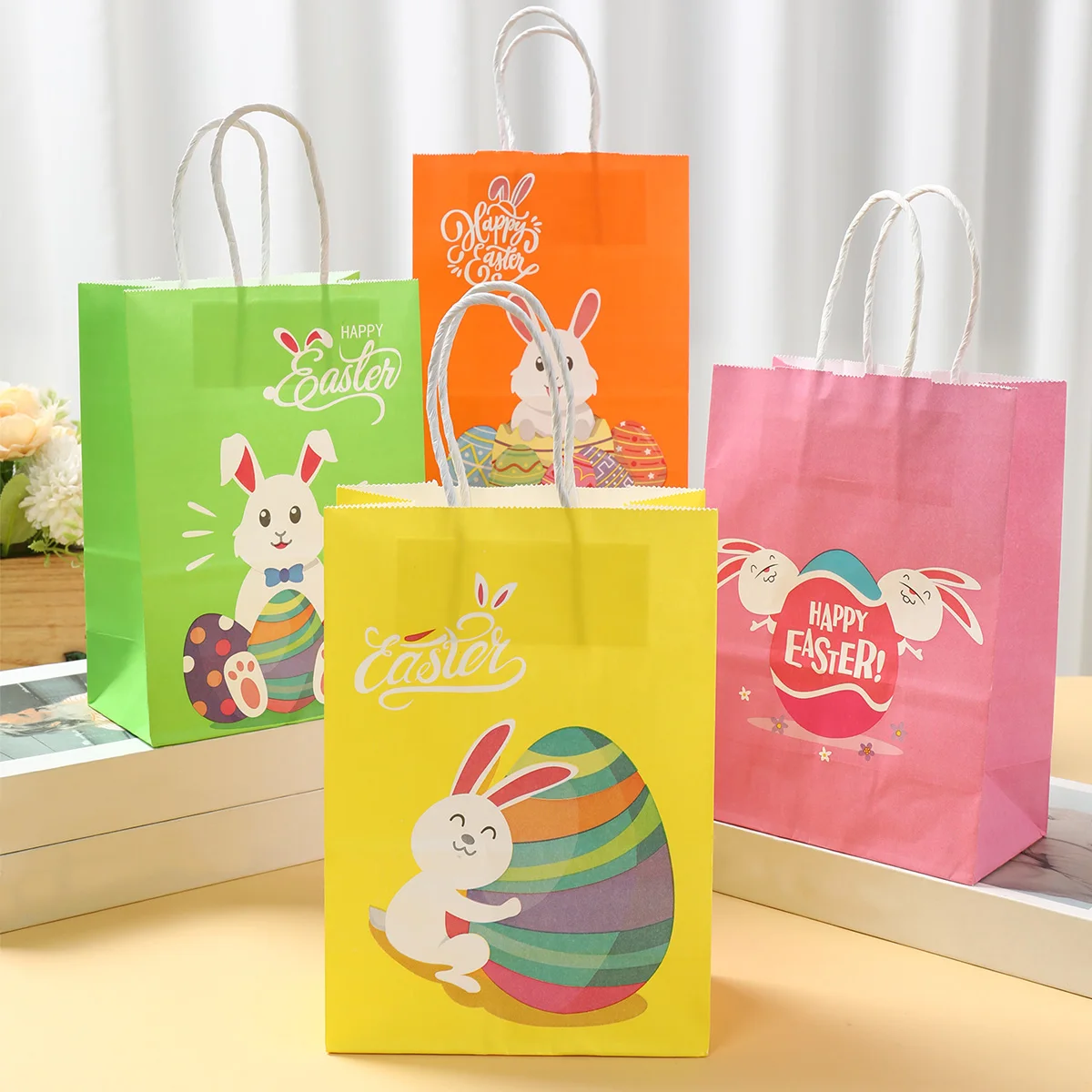4pcs Easter Gift Bags with Handle Rabbits Paper Gift Bags Bunny Colorful Egg Treat Bags Happy Easter Party Decorations Favors
4pcs Easter Gift Bags with Handle Rabbits Paper Gift Bags Bunny Colorful Egg Treat Bags Happy Easter Party Decorations Favors