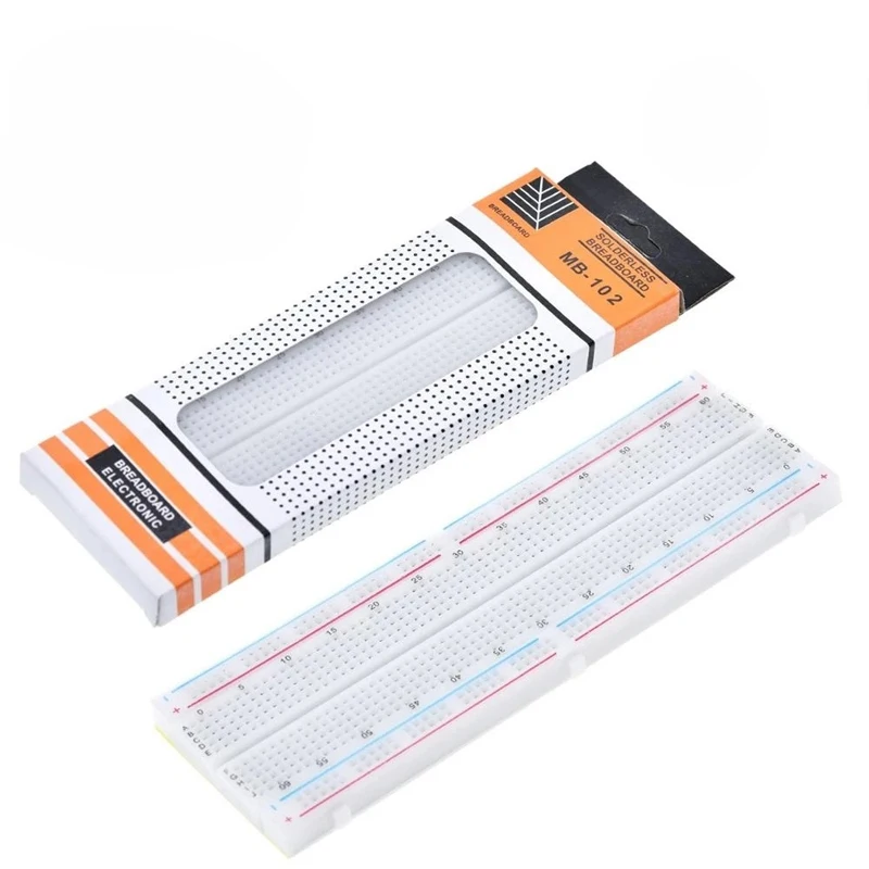 1~50Pcs MB-102 Red Blue Line Bread Board 830 Hole Experimental Connection Board 165* 55*10mm with Packaging
1~50Pcs MB-102 Red Blue Line Bread Board 830 Hole Experimental Connection Board 165* 55*10mm with Packaging