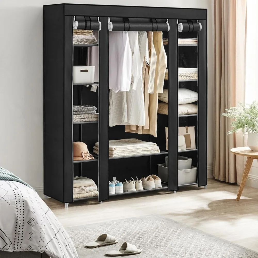 Portable Wardrobe Closet,with Non-Woven Dust Cover,12 Compartments Storage Organizer, 59 X 17.7 X 69 Inches,Wardrobe Closet
Portable Wardrobe Closet,with Non-Woven Dust Cover,12 Compartments Storage Organizer, 59 X 17.7 X 69 Inches,Wardrobe Closet