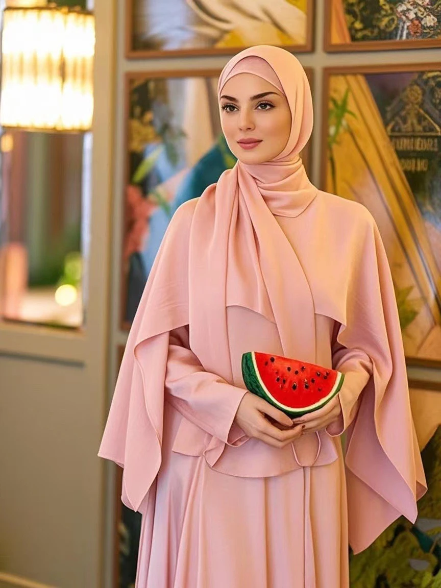 Eid Muslim Women Dress with Cape 2 Piece Set Party Abaya Dresses Arab Long Robe Morocco Dubai Kaftan Vestidos Jalabiya Ramadan
Eid Muslim Women Dress with Cape 2 Piece Set Party Abaya Dresses Arab Long Robe Morocco Dubai Kaftan Vestidos Jalabiya Ramadan