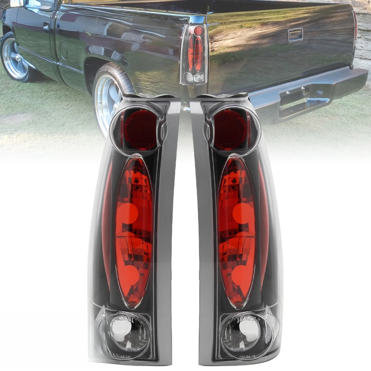 Black Tail Lights Fits 1988-1998 Chevy GMC C10 C/K 1500 2500 3500 Lamps 88-98
Black Tail Lights Fits 1988-1998 Chevy GMC C10 C/K 1500 2500 3500 Lamps 88-98