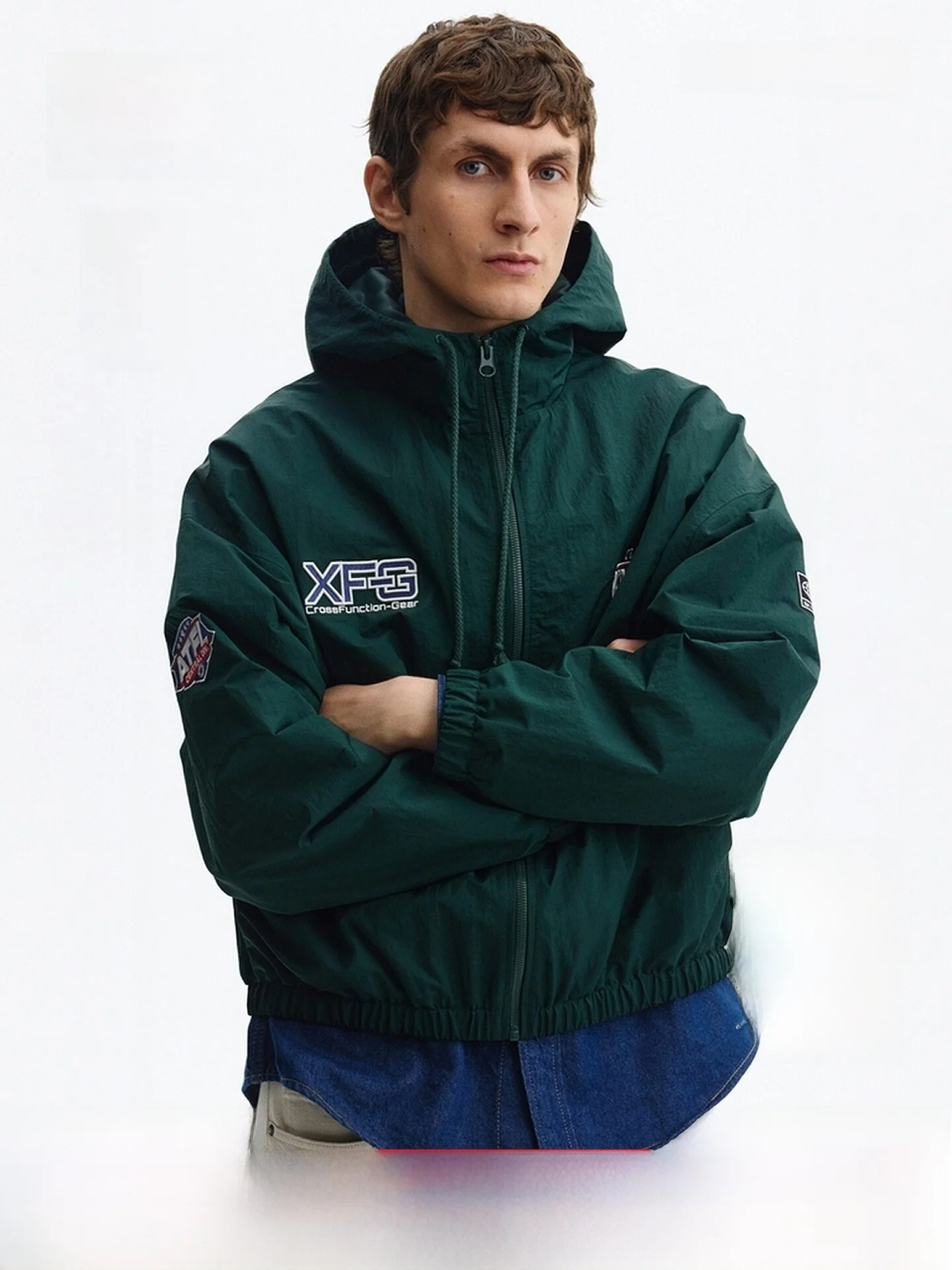 Men's Lightweight Windproof Hooded Jacket Nylon Outerwear Coat H&M Standard Fit Casual Style Regular Length Spring Season
Men's Lightweight Windproof Hooded Jacket Nylon Outerwear Coat H&M Standard Fit Casual Style Regular Length Spring Season