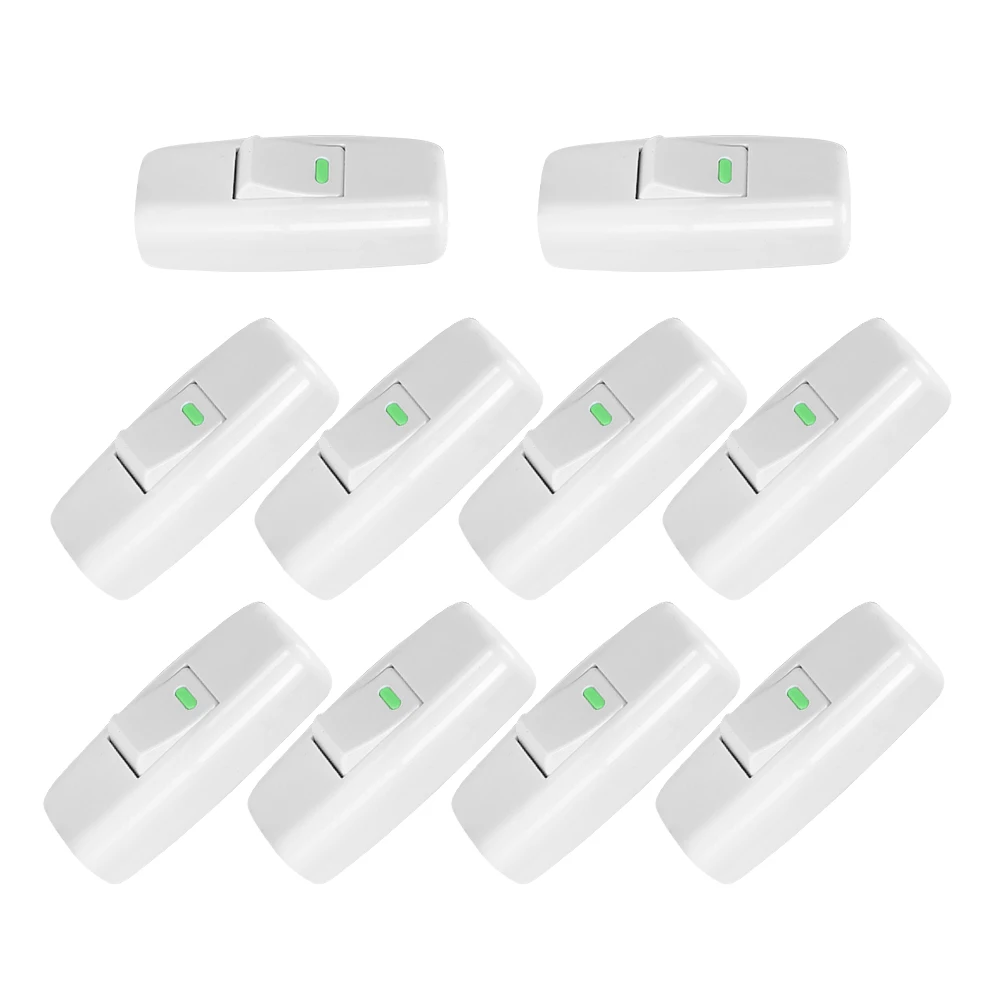 10pcs Bedside Plastic Lamp Replacement Parts Small Inline Cord Switch for Table Lamp Appliance Light Switch Replacement
10pcs Bedside Plastic Lamp Replacement Parts Small Inline Cord Switch for Table Lamp Appliance Light Switch Replacement